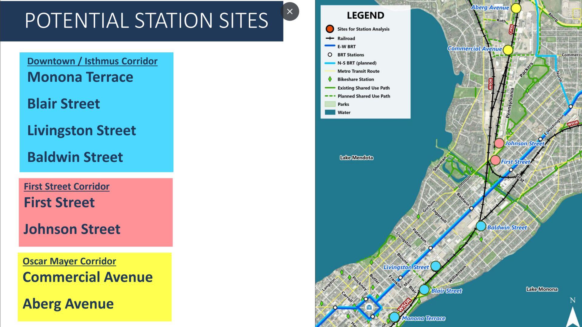 Officials identify 8 potential Amtrak Station sites in Madison