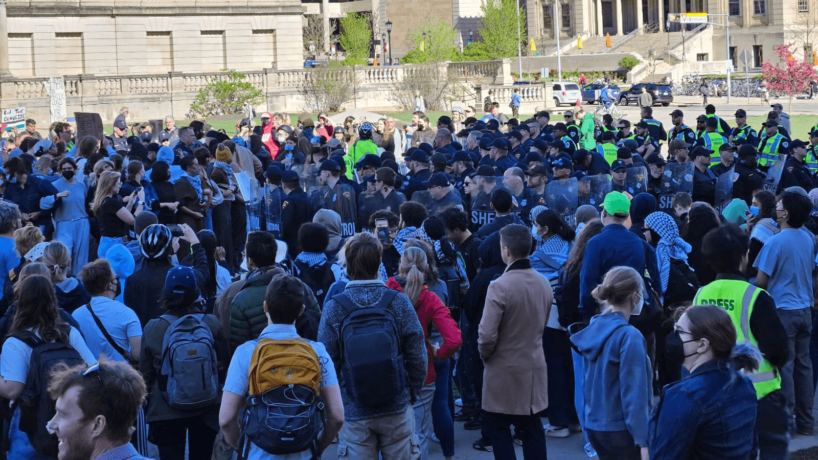 Dozens of arrests, citations made Wednesday as law enforcement clears UW encampment