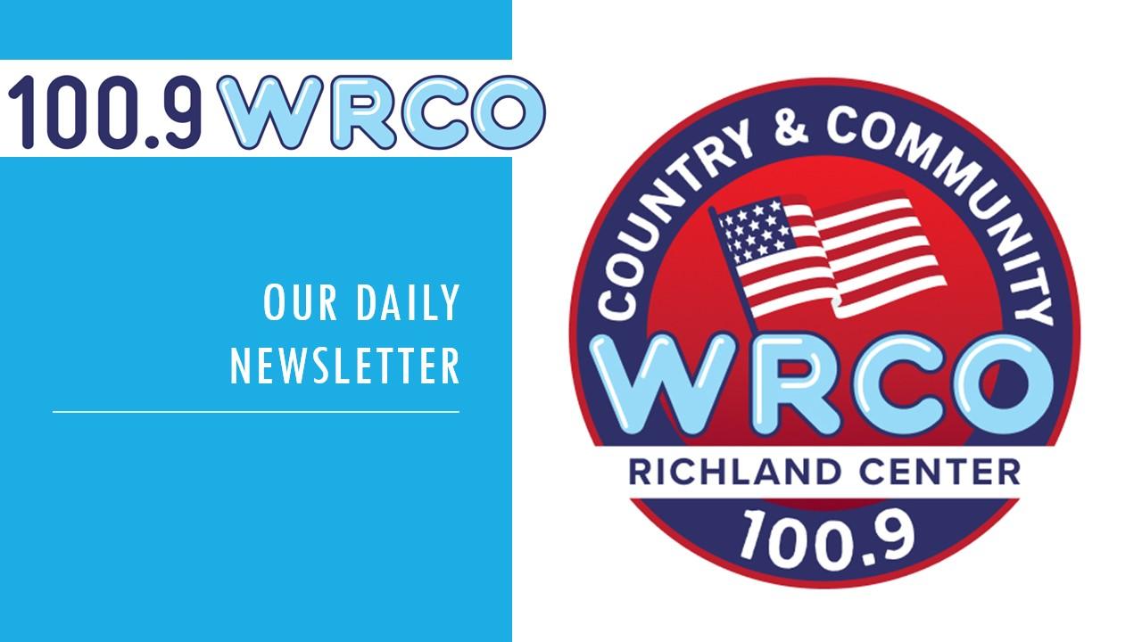 Tuesdays WRCO WRCE Newsletter