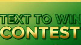 Green and Gold Text To Win